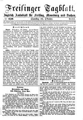 Freisinger Tagblatt (Freisinger Wochenblatt) Samstag 28. Oktober 1871