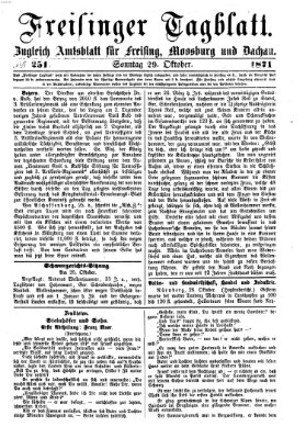 Freisinger Tagblatt (Freisinger Wochenblatt) Sonntag 29. Oktober 1871