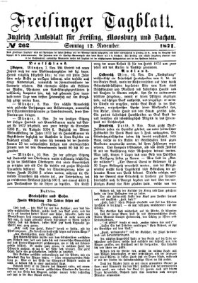 Freisinger Tagblatt (Freisinger Wochenblatt) Sonntag 12. November 1871