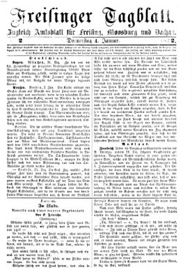 Freisinger Tagblatt (Freisinger Wochenblatt) Donnerstag 4. Januar 1872