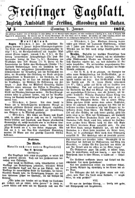 Freisinger Tagblatt (Freisinger Wochenblatt) Sonntag 7. Januar 1872