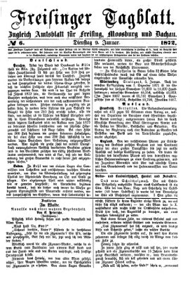 Freisinger Tagblatt (Freisinger Wochenblatt) Dienstag 9. Januar 1872