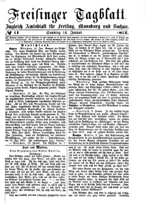 Freisinger Tagblatt (Freisinger Wochenblatt) Sonntag 14. Januar 1872