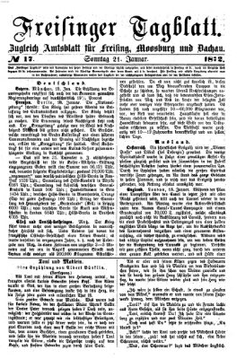 Freisinger Tagblatt (Freisinger Wochenblatt) Sonntag 21. Januar 1872