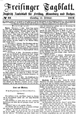 Freisinger Tagblatt (Freisinger Wochenblatt) Samstag 10. Februar 1872