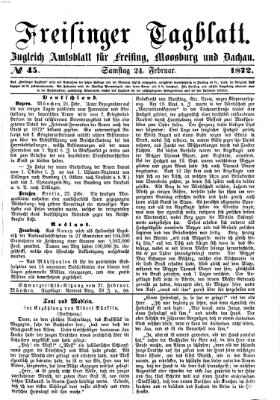 Freisinger Tagblatt (Freisinger Wochenblatt) Samstag 24. Februar 1872