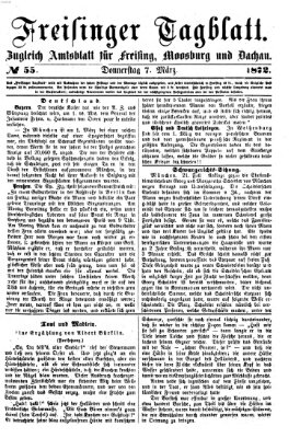 Freisinger Tagblatt (Freisinger Wochenblatt) Donnerstag 7. März 1872