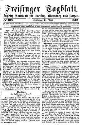 Freisinger Tagblatt (Freisinger Wochenblatt) Samstag 11. Mai 1872