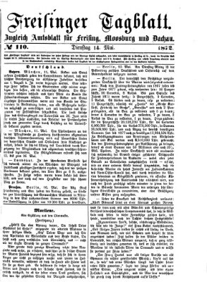 Freisinger Tagblatt (Freisinger Wochenblatt) Dienstag 14. Mai 1872