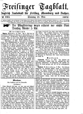 Freisinger Tagblatt (Freisinger Wochenblatt) Sonntag 19. Mai 1872