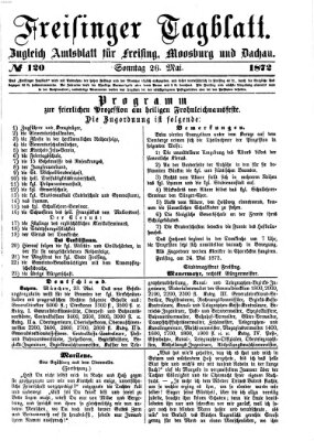 Freisinger Tagblatt (Freisinger Wochenblatt) Sonntag 26. Mai 1872