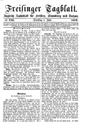 Freisinger Tagblatt (Freisinger Wochenblatt) Samstag 1. Juni 1872