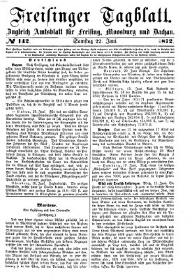 Freisinger Tagblatt (Freisinger Wochenblatt) Samstag 22. Juni 1872