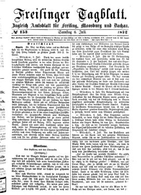 Freisinger Tagblatt (Freisinger Wochenblatt) Samstag 6. Juli 1872