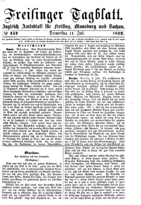 Freisinger Tagblatt (Freisinger Wochenblatt) Donnerstag 11. Juli 1872