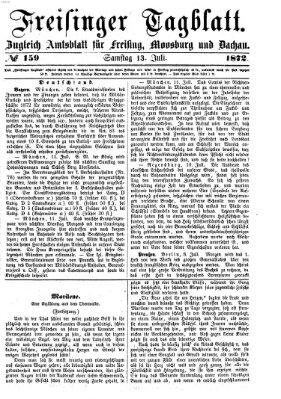 Freisinger Tagblatt (Freisinger Wochenblatt) Samstag 13. Juli 1872