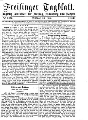 Freisinger Tagblatt (Freisinger Wochenblatt) Mittwoch 24. Juli 1872