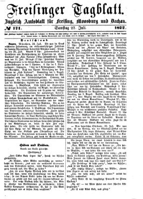 Freisinger Tagblatt (Freisinger Wochenblatt) Samstag 27. Juli 1872