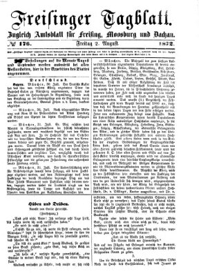 Freisinger Tagblatt (Freisinger Wochenblatt) Freitag 2. August 1872