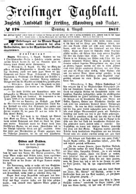 Freisinger Tagblatt (Freisinger Wochenblatt) Sonntag 4. August 1872