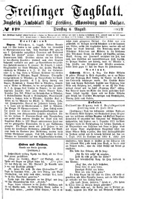 Freisinger Tagblatt (Freisinger Wochenblatt) Dienstag 6. August 1872