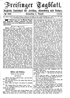 Freisinger Tagblatt (Freisinger Wochenblatt) Donnerstag 8. August 1872