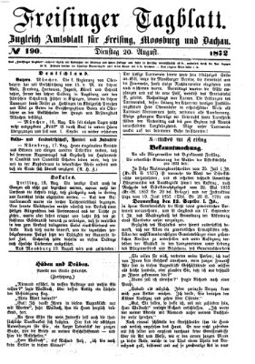 Freisinger Tagblatt (Freisinger Wochenblatt) Dienstag 20. August 1872