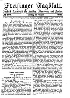 Freisinger Tagblatt (Freisinger Wochenblatt) Freitag 30. August 1872