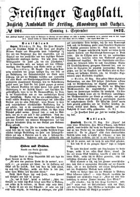 Freisinger Tagblatt (Freisinger Wochenblatt) Sonntag 1. September 1872