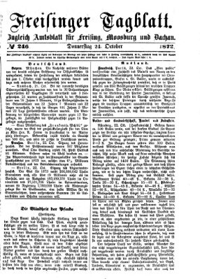 Freisinger Tagblatt (Freisinger Wochenblatt) Donnerstag 24. Oktober 1872