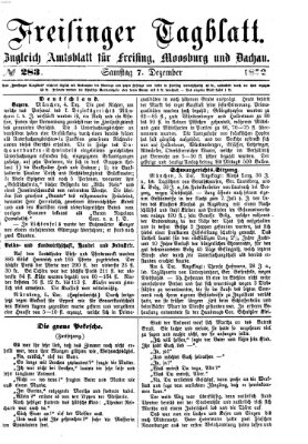 Freisinger Tagblatt (Freisinger Wochenblatt) Samstag 7. Dezember 1872