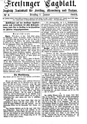 Freisinger Tagblatt (Freisinger Wochenblatt) Dienstag 7. Januar 1873