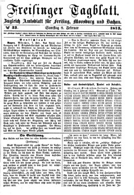 Freisinger Tagblatt (Freisinger Wochenblatt) Samstag 8. Februar 1873