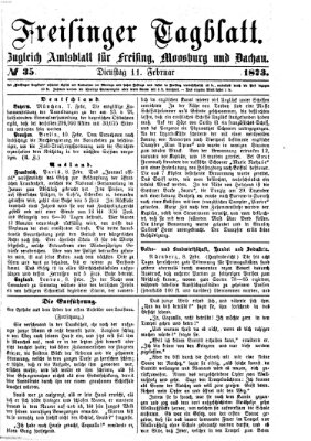 Freisinger Tagblatt (Freisinger Wochenblatt) Dienstag 11. Februar 1873