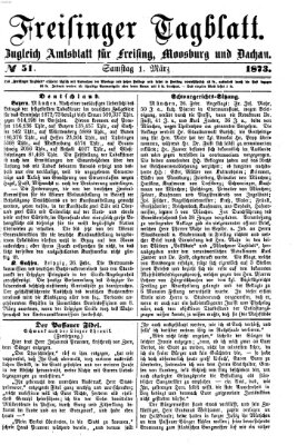 Freisinger Tagblatt (Freisinger Wochenblatt) Samstag 1. März 1873