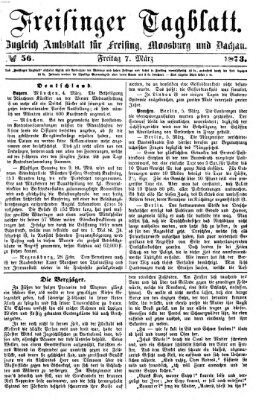 Freisinger Tagblatt (Freisinger Wochenblatt) Freitag 7. März 1873