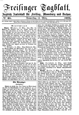 Freisinger Tagblatt (Freisinger Wochenblatt) Donnerstag 13. März 1873