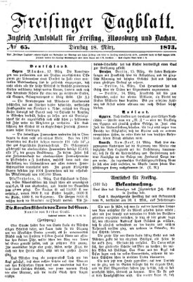 Freisinger Tagblatt (Freisinger Wochenblatt) Dienstag 18. März 1873