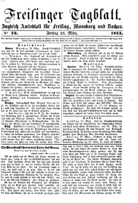 Freisinger Tagblatt (Freisinger Wochenblatt) Freitag 28. März 1873