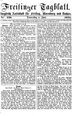 Freisinger Tagblatt (Freisinger Wochenblatt) Donnerstag 5. Juni 1873