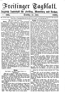 Freisinger Tagblatt (Freisinger Wochenblatt) Samstag 14. Juni 1873