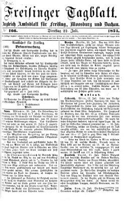 Freisinger Tagblatt (Freisinger Wochenblatt) Dienstag 22. Juli 1873