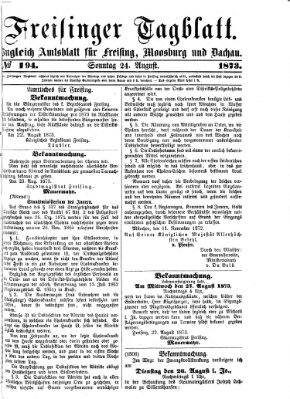 Freisinger Tagblatt (Freisinger Wochenblatt) Sonntag 24. August 1873