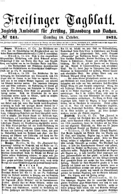 Freisinger Tagblatt (Freisinger Wochenblatt) Samstag 18. Oktober 1873