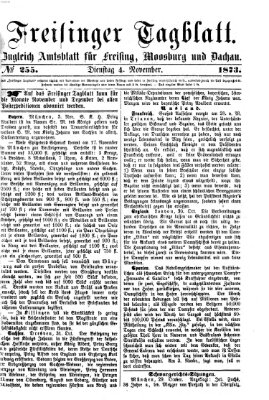 Freisinger Tagblatt (Freisinger Wochenblatt) Dienstag 4. November 1873