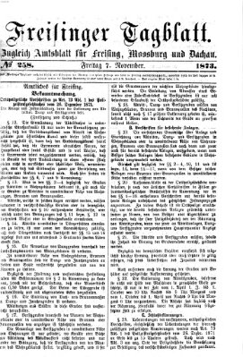 Freisinger Tagblatt (Freisinger Wochenblatt) Freitag 7. November 1873