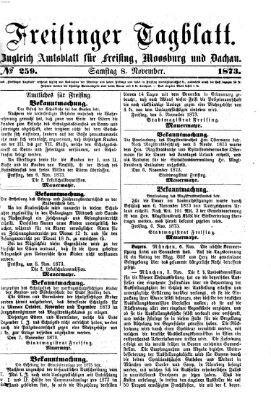 Freisinger Tagblatt (Freisinger Wochenblatt) Samstag 8. November 1873