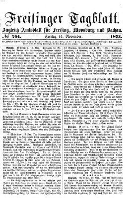 Freisinger Tagblatt (Freisinger Wochenblatt) Freitag 14. November 1873