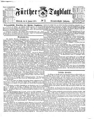 Fürther Tagblatt Mittwoch 4. Januar 1871