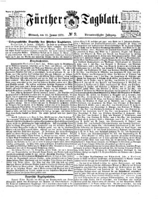 Fürther Tagblatt Mittwoch 11. Januar 1871